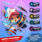 New One Piece Anime Inspired Scratch Sticker Waterproof Vinyl for Helmet, Motorcycle, Car & Tumbler