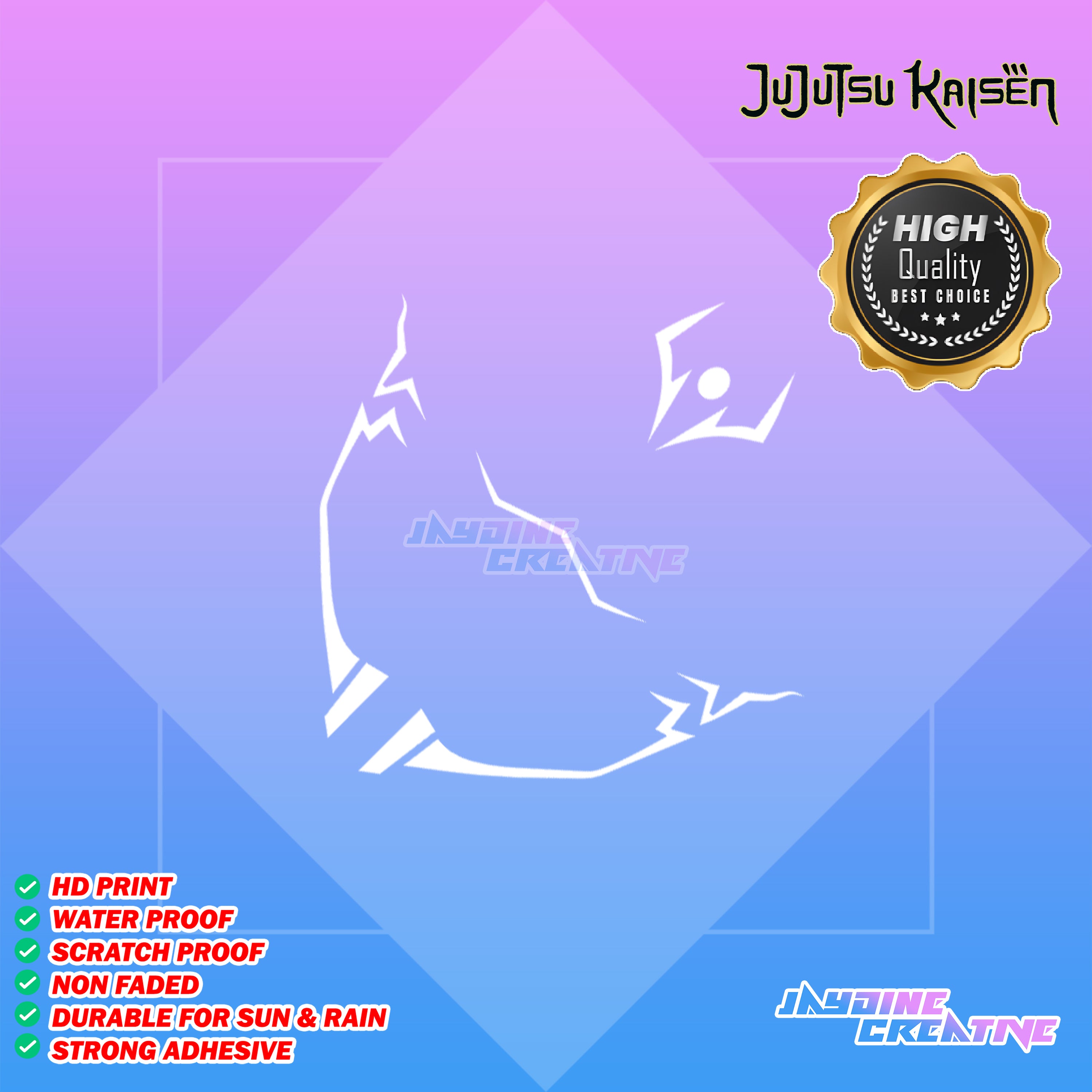 Jujutsu Kaisen Inspired Decal Cut-Out Sticker
