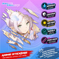 Frieren Anime Inspired Scratch Design | Waterproof Vinyl for Helmet, Motorcycle, Laptop & Tumbler