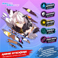 Honkai Impact 3rd Inspired Scratch Sticker Waterproof Vinyl for Helmet, Motorcycle, Car & Tumbler
