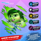 Inside Out Inspired Scratch Sticker Waterproof Vinyl for Helmet, Motorcycle, Laptop & Tumbler