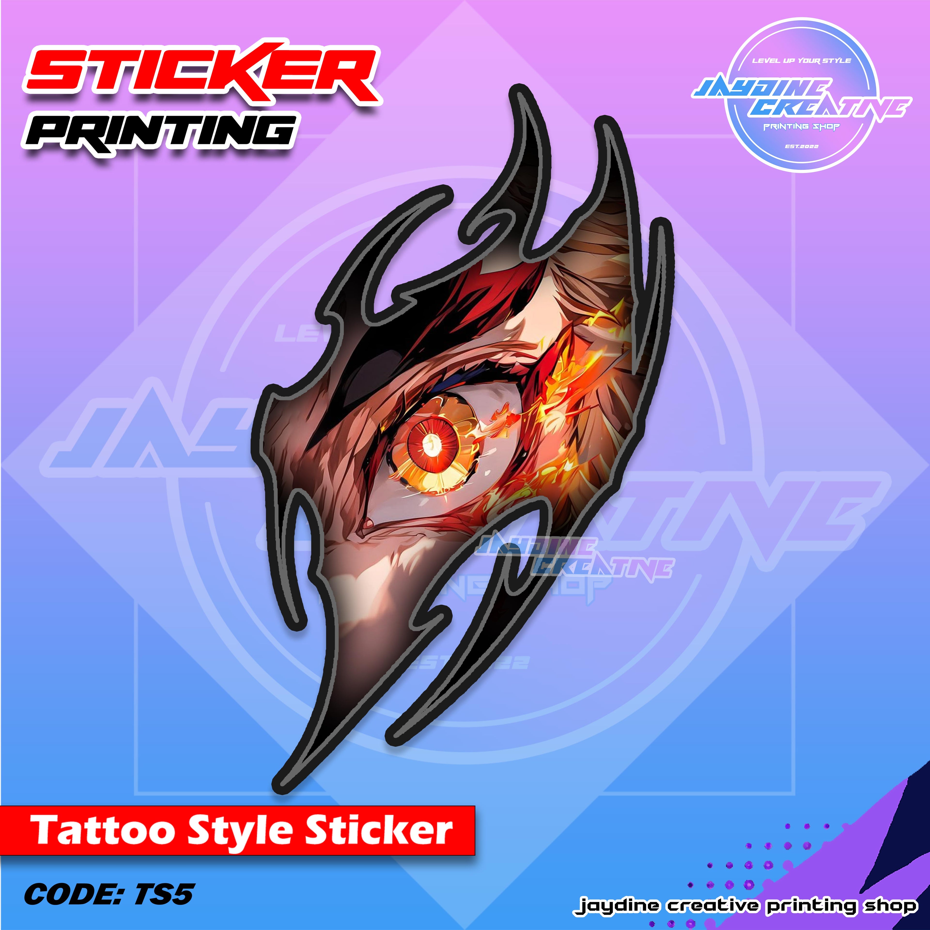 All Anime Inspired Tattoo Style Sticker