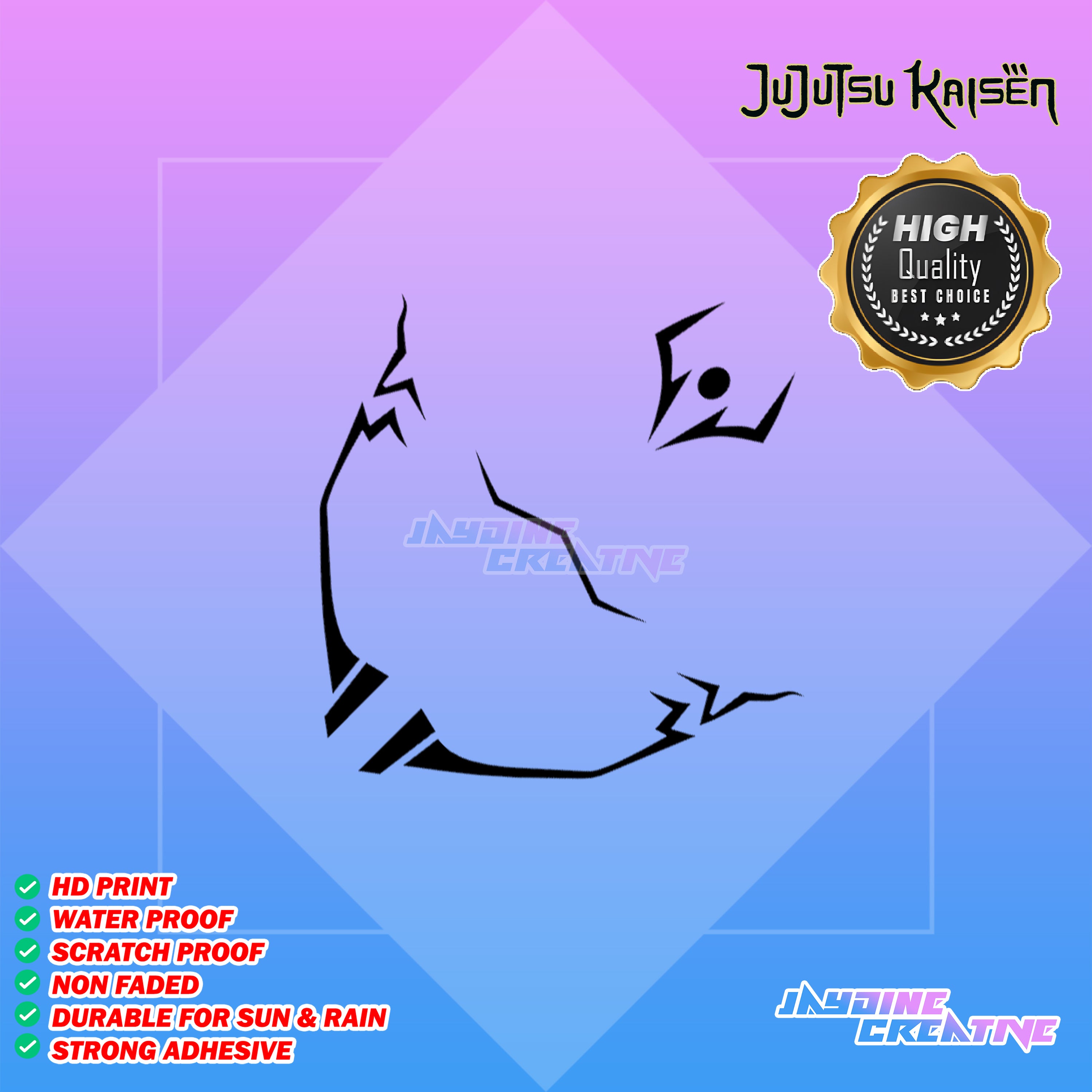 Jujutsu Kaisen Inspired Decal Cut-Out Sticker
