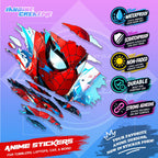 Spiderman Inspired Scratch Sticker Waterproof Vinyl for Helmet, Motorcycle, Car, Laptop & Tumbler