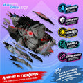All Anime Anime Inspired Set 2  Anime Inspired Scratch Sticker Waterproof Vinyl for Helmet, Motorcycle, Car, Laptop & Tumbler