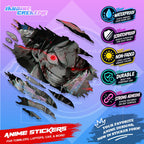All Anime Anime Inspired Set 2  Anime Inspired Scratch Sticker Waterproof Vinyl for Helmet, Motorcycle, Car, Laptop & Tumbler
