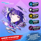 Genshin Inazuma Inspired Scratch Sticker Waterproof Vinyl for Helmet, Motorcycle, Car & Tumbler