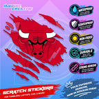 Basketball Team Inspired Scratch Sticker Waterproof Vinyl for Helmet, Motorcycle, Car, Laptop & Tumbler