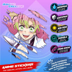 Demon Slayer Anime Inspired Scratch Sticker | Waterproof Vinyl for Helmet, Motorcycle & Tumbler