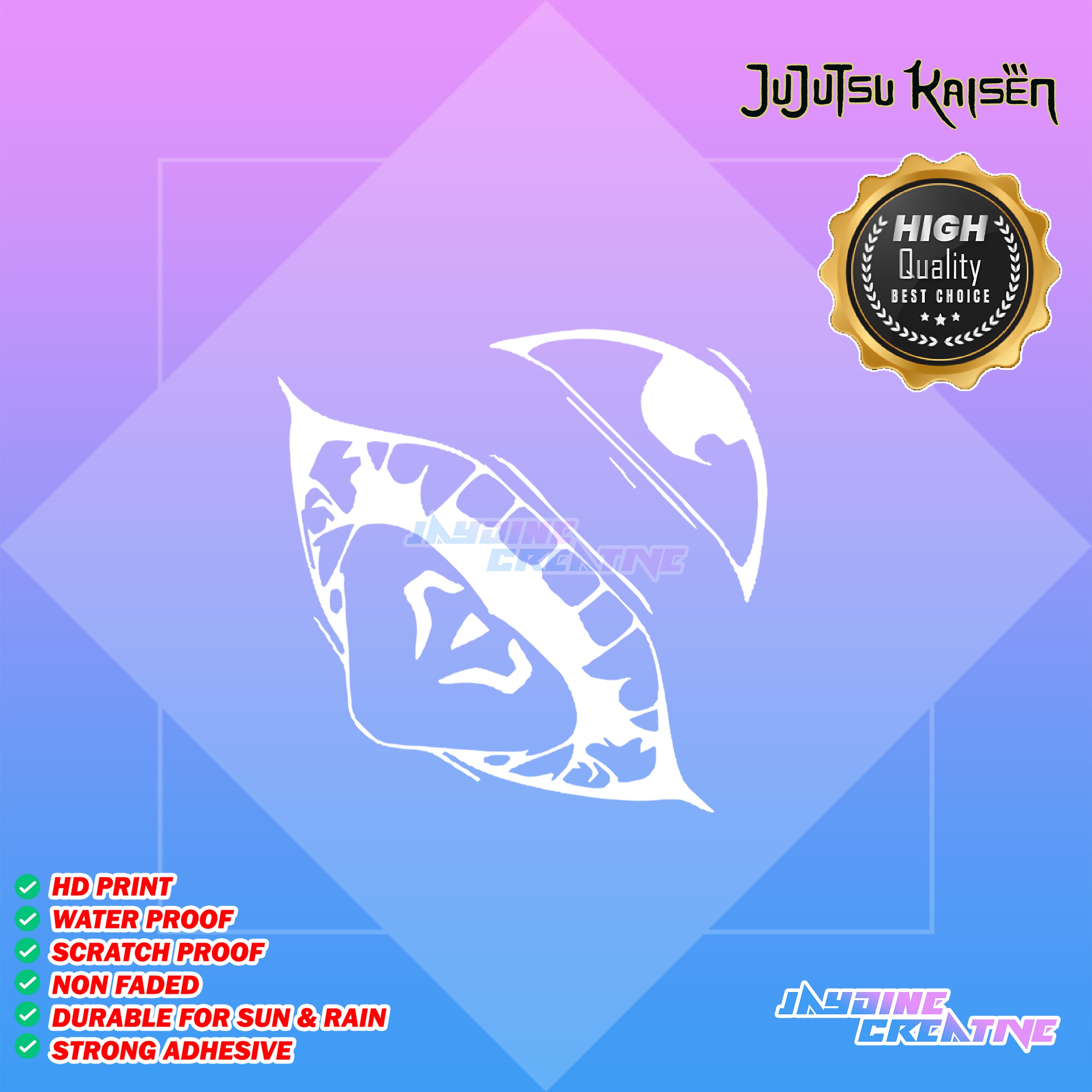 Jujutsu Kaisen Inspired Decal Cut-Out Sticker