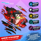 Black Clover Inspired Scratch Sticker Waterproof Vinyl for Helmet, Motorcycle, Car, Laptop & Tumbler