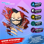 My Hero Academia Anime Inspired Scratch Sticker Waterproof Vinyl for Helmet, Car, Laptop & Tumbler