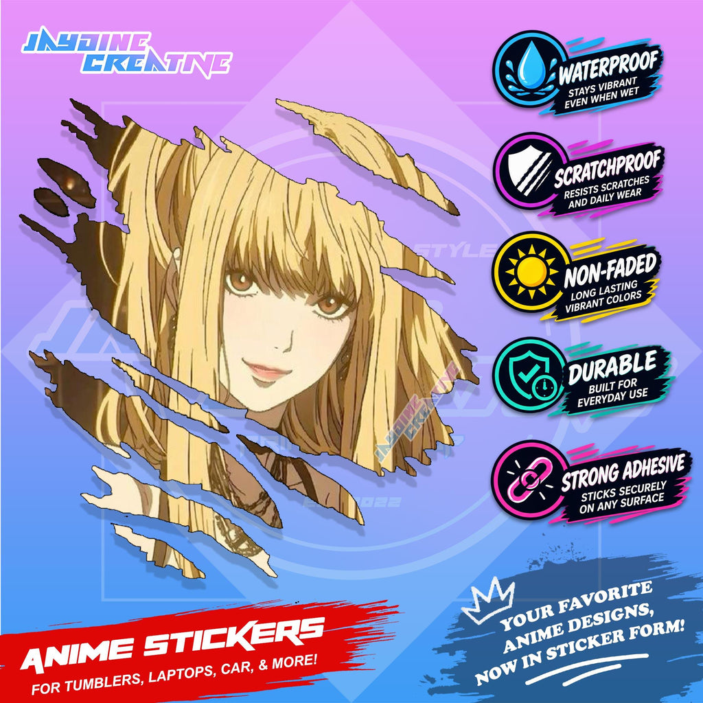 Death Note Anime Inspired Scratch Sticker | Waterproof Vinyl for Helmet Motorcycle, Laptop & Tumbler