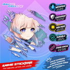 Genshin Inazuma Inspired Scratch Sticker Waterproof Vinyl for Helmet, Motorcycle, Car & Tumbler