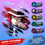 Demon Slayer Anime Inspired Scratch Sticker | Waterproof Vinyl for Helmet, Motorcycle & Tumbler