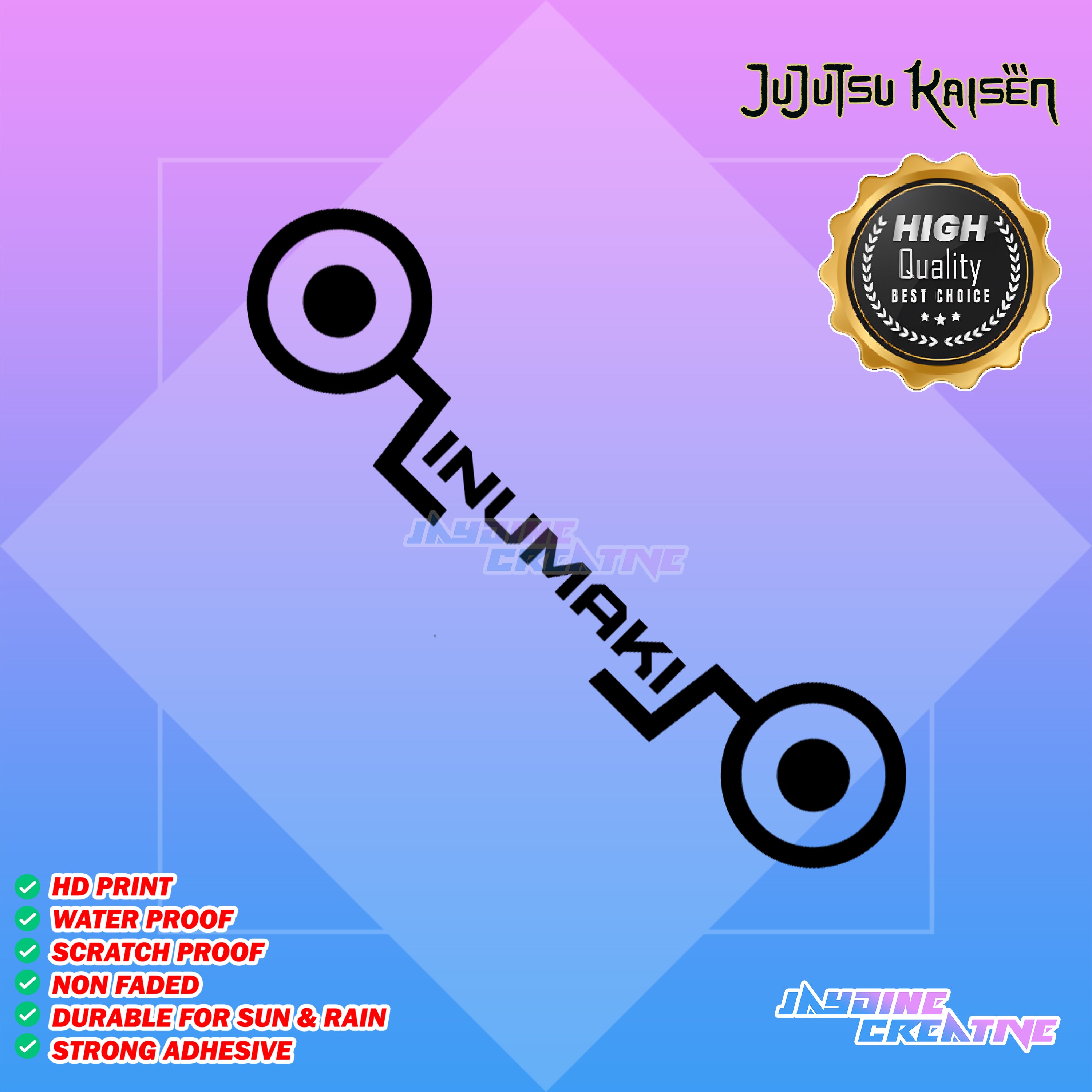 Jujutsu Kaisen Inspired Decal Cut-Out Sticker