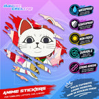 Dandadan Anime Scratch Sticker | Waterproof Vinyl for Helmet, Motorcycle, Car, Laptop & Tumbler