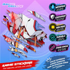 Darling in the Franxx Scratch Sticker Waterproof Vinyl for Helmet, Motorcycle, Car, Laptop & Tumbler