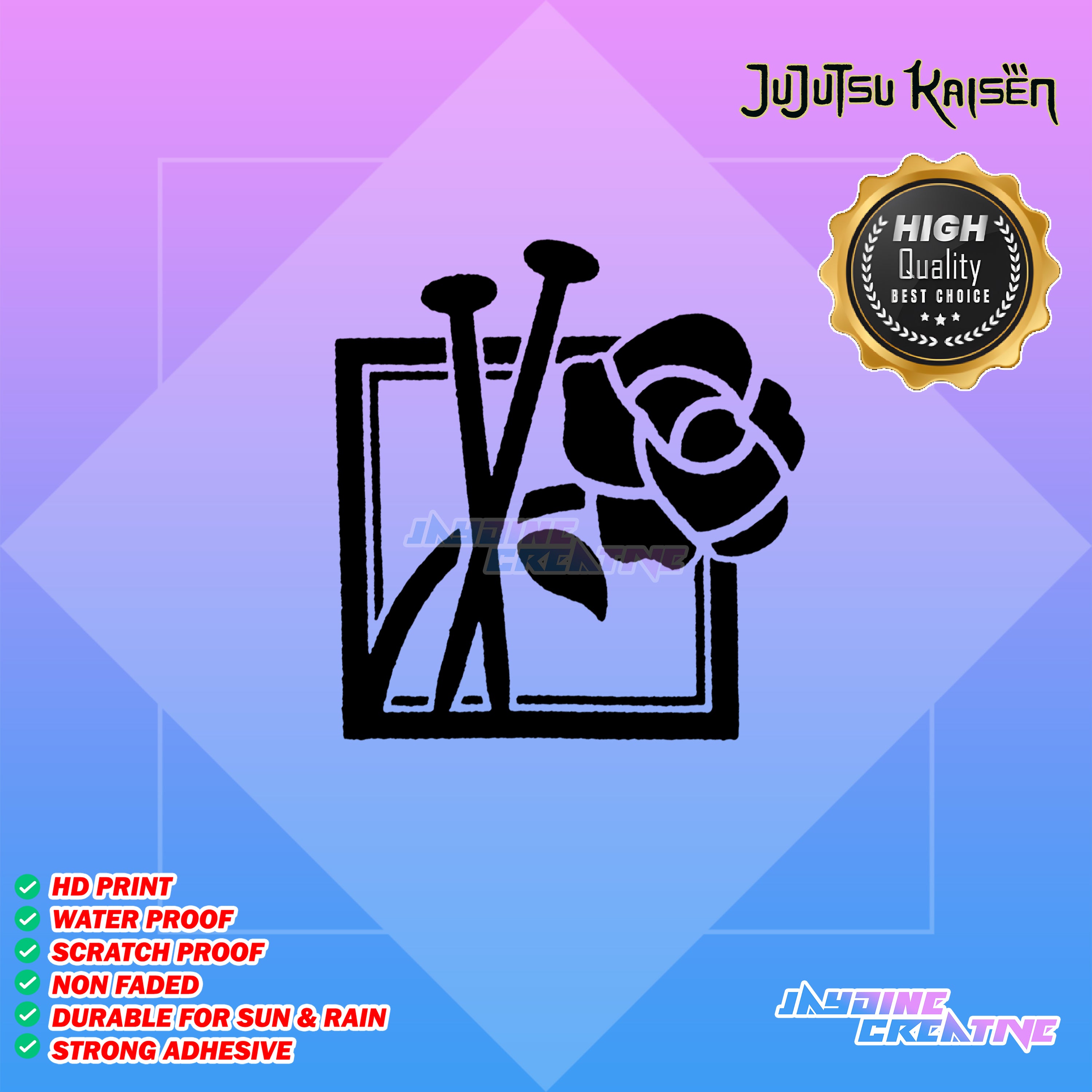 Jujutsu Kaisen Inspired Decal Cut-Out Sticker