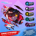 Date A Live Anime Inspired Scratch Sticker | Waterproof Vinyl for Helmet Motorcycle Laptop & Tumbler
