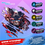 Captain America Inspired Scratch Sticker | Waterproof Vinyl for Helmet, Motorcycle, Laptop & Tumbler