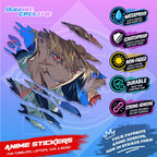 Chainsawman Anime Inspired Scratch Sticker Waterproof Vinyl for Helmet, Motorcycle, Laptop & Tumbler