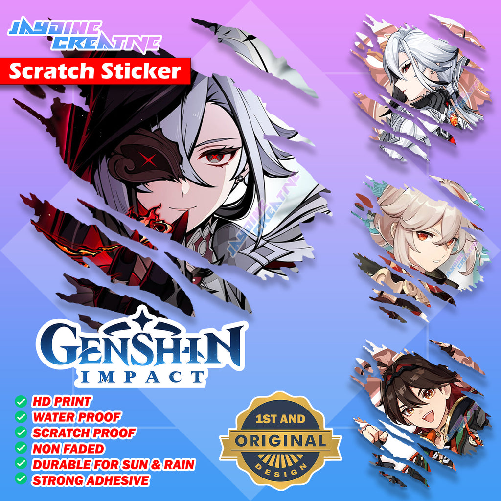 Genshin Impact Scratch Design Sticker