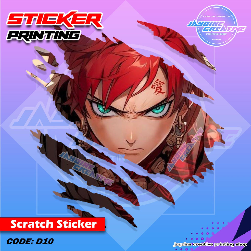 All Anime Inspired Scratch Design Sticker