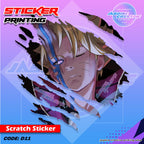 All Anime Inspired Scratch Design Sticker