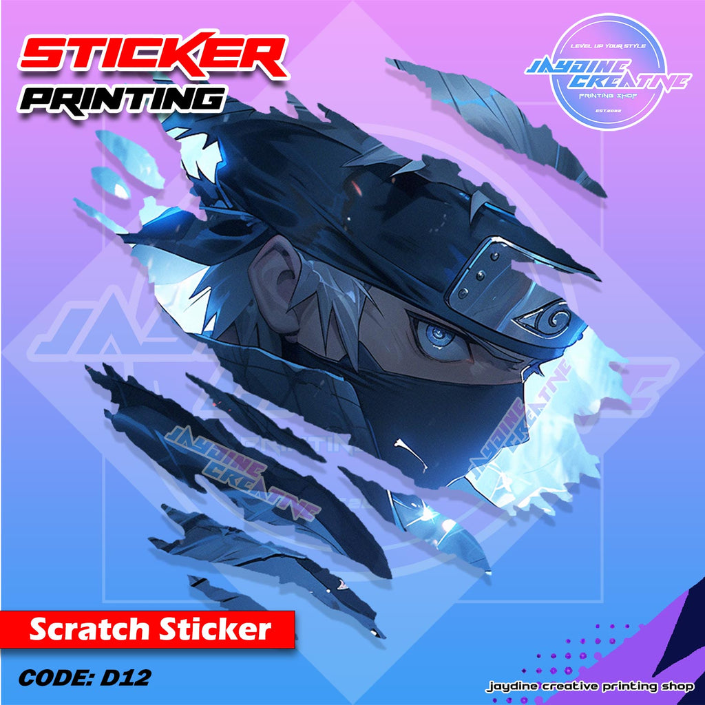 All Anime Inspired Scratch Design Sticker