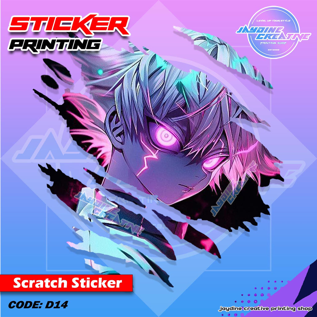 All Anime Inspired Scratch Design Sticker