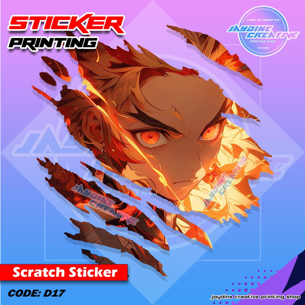 All Anime Inspired Scratch Design Sticker
