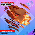 All Anime Inspired Scratch Design Sticker