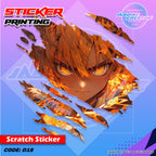 All Anime Inspired Scratch Design Sticker