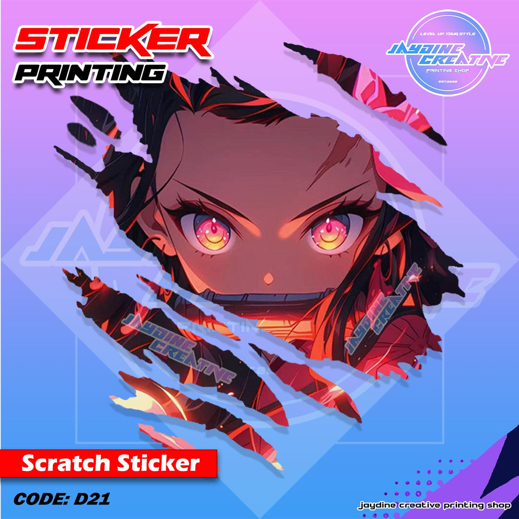 All Anime Inspired Scratch Design Sticker