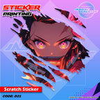 All Anime Inspired Scratch Design Sticker