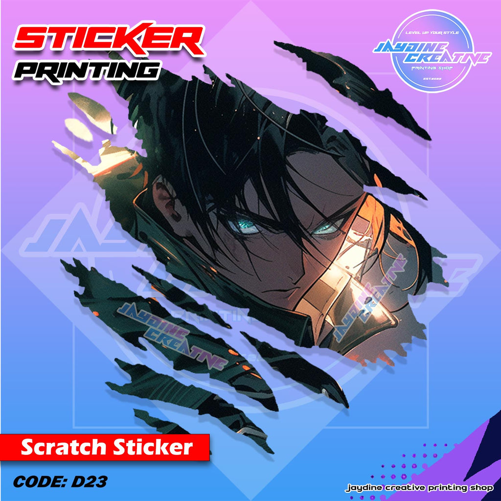 All Anime Inspired Scratch Design Sticker
