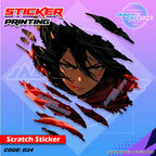 All Anime Inspired Scratch Design Sticker