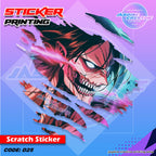 All Anime Inspired Scratch Design Sticker