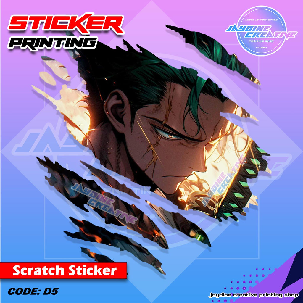 All Anime Inspired Scratch Design Sticker