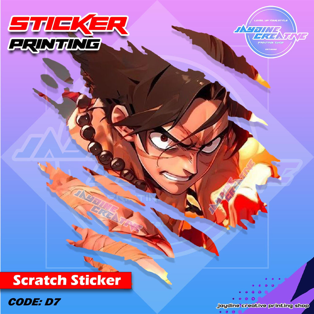 All Anime Inspired Scratch Design Sticker