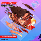 All Anime Inspired Scratch Design Sticker
