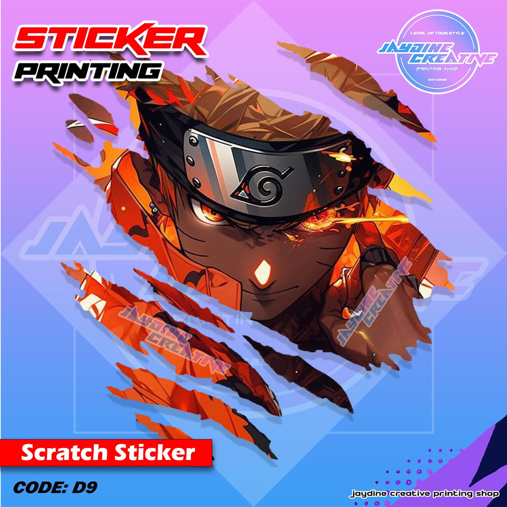 All Anime Inspired Scratch Design Sticker
