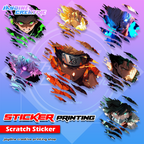 All Anime Inspired Scratch Design Sticker