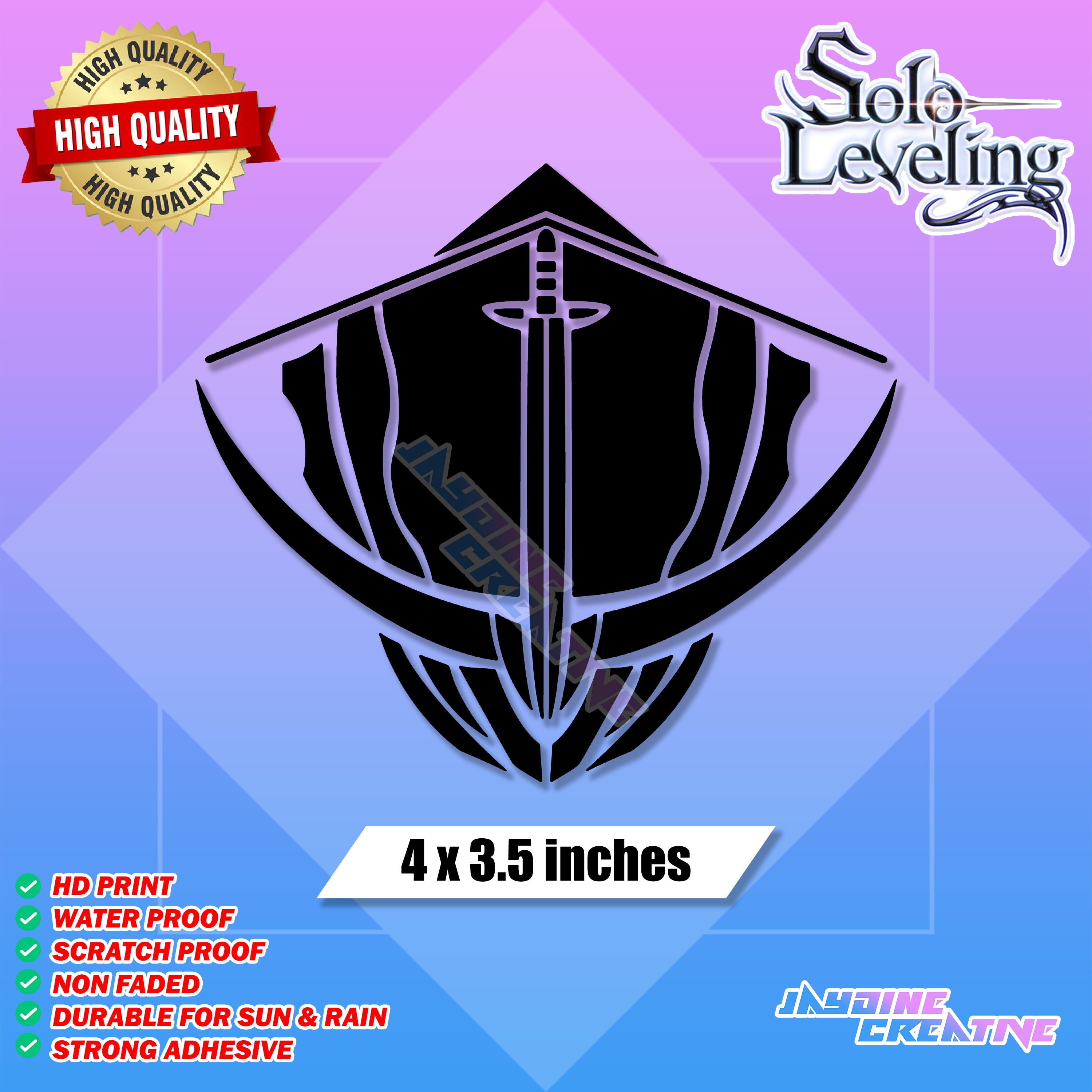 Solo Leveling Inspired Decal Cut-Out Sticker
