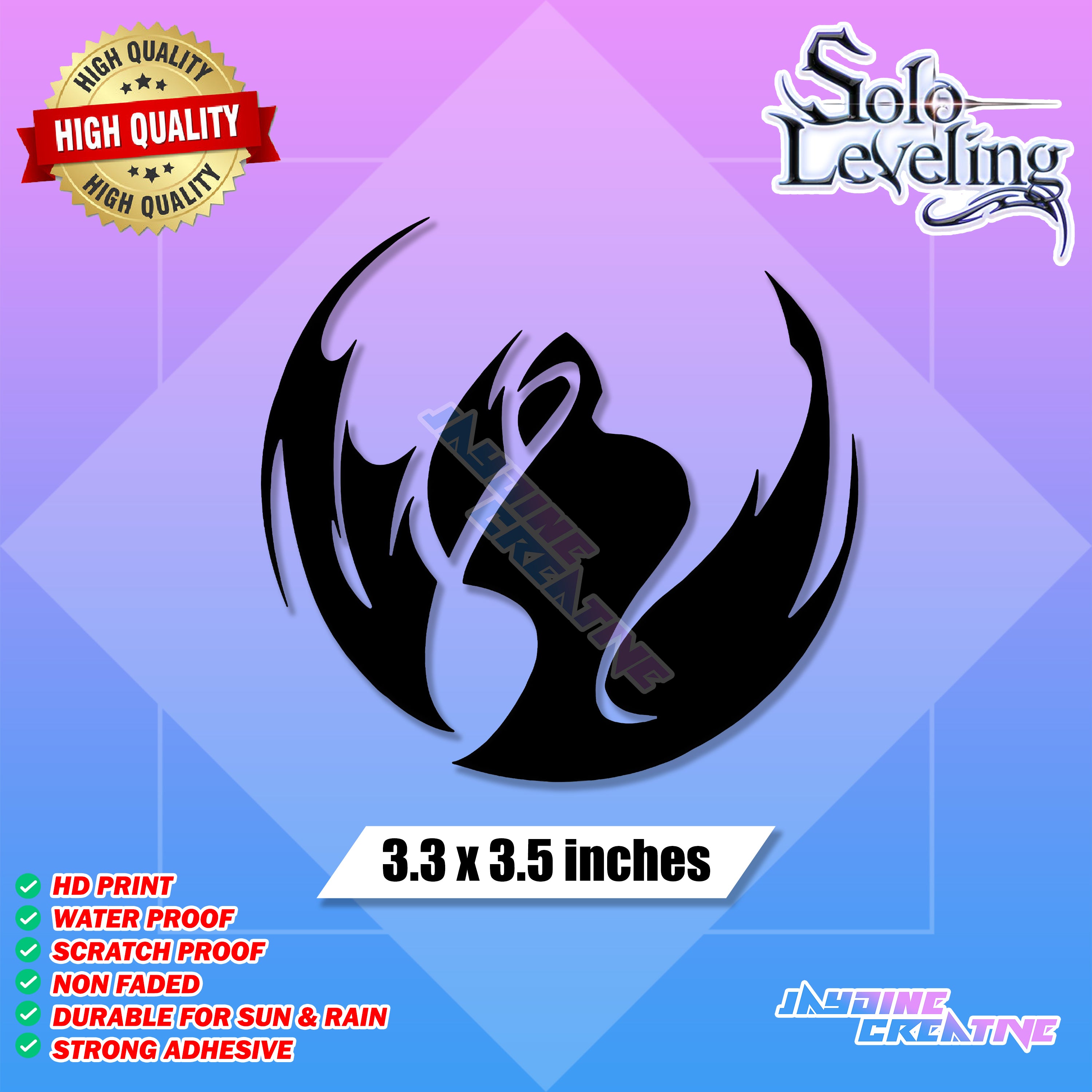Solo Leveling Inspired Decal Cut-Out Sticker