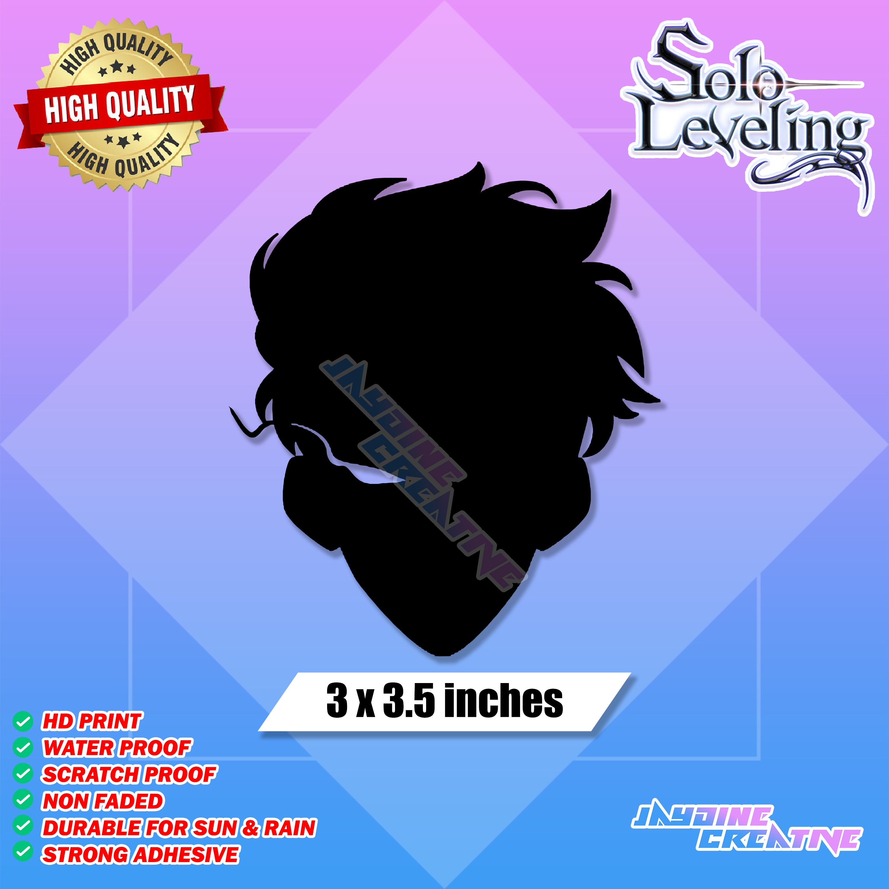 Solo Leveling Inspired Decal Cut-Out Sticker