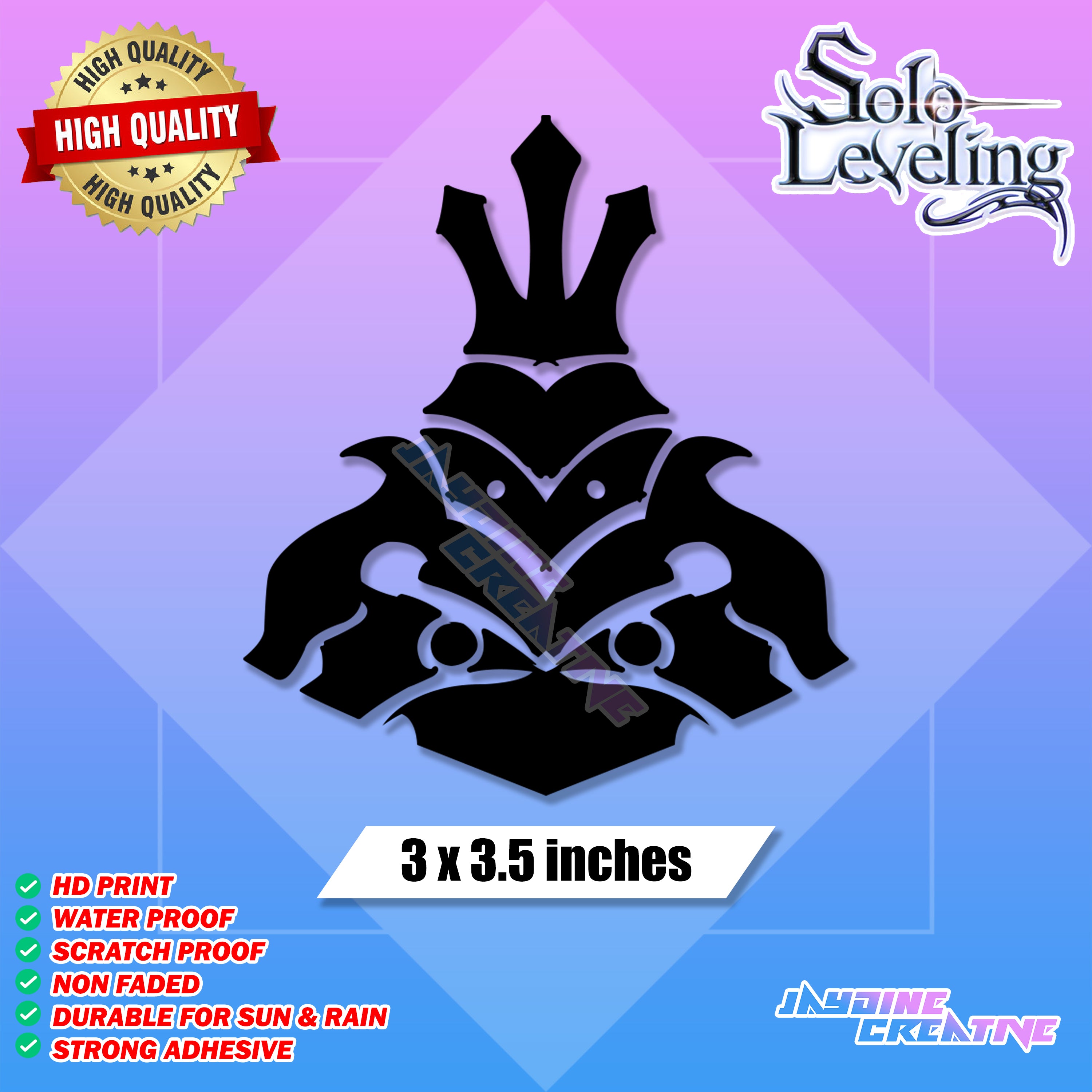 Solo Leveling Inspired Decal Cut-Out Sticker
