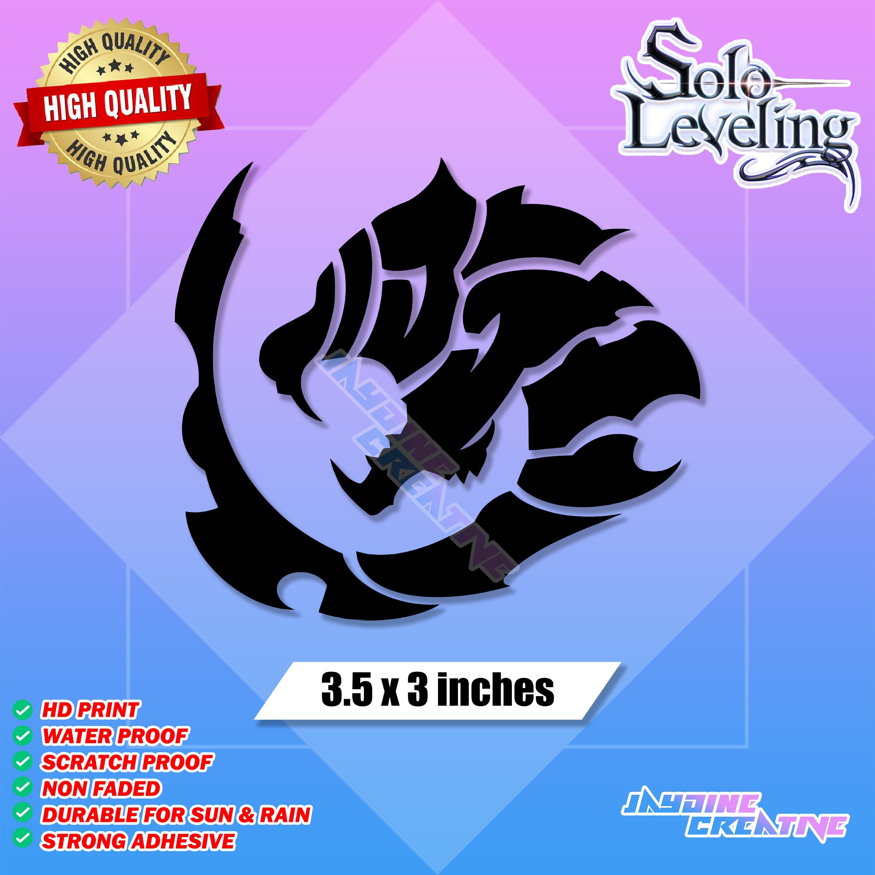 Solo Leveling Inspired Decal Cut-Out Sticker