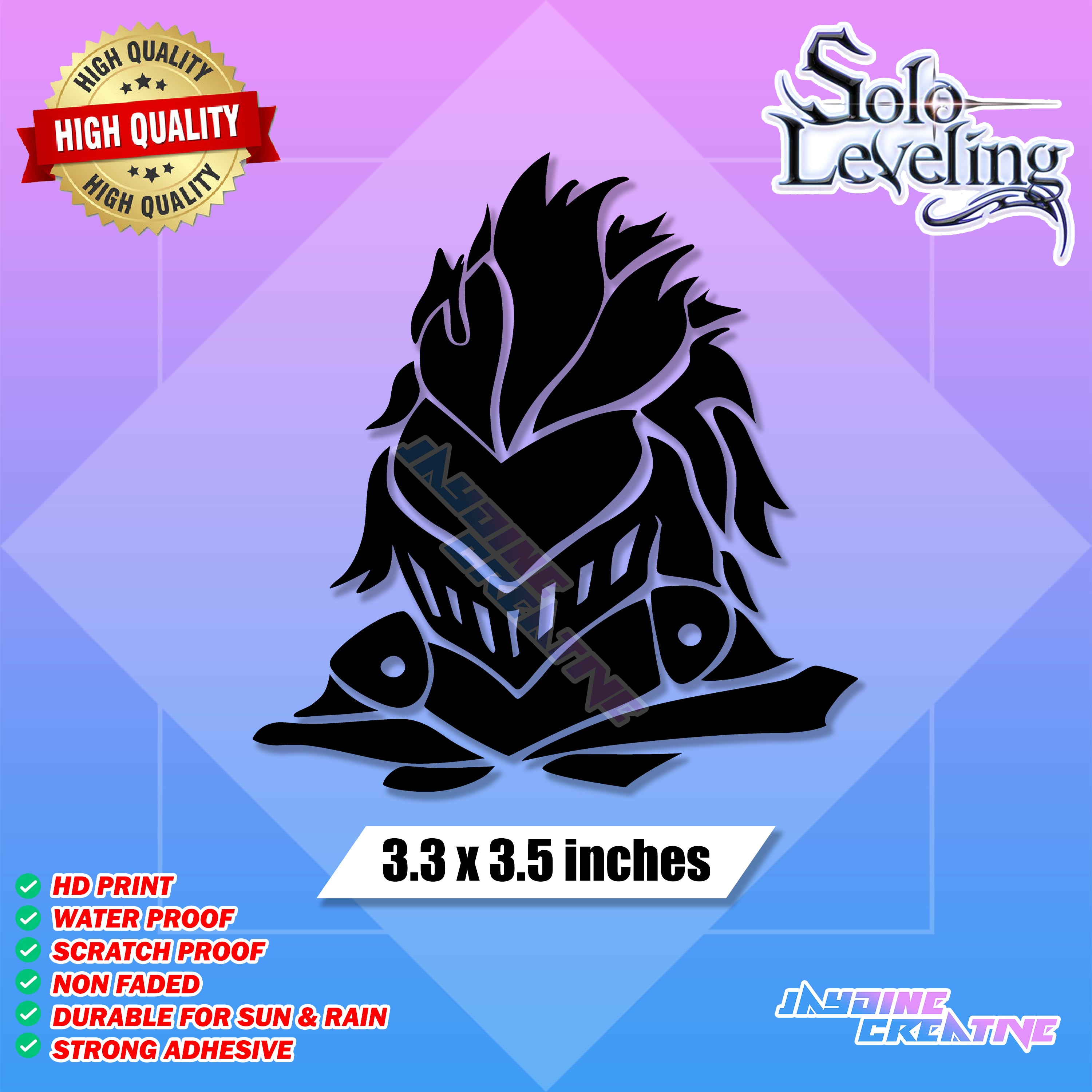 Solo Leveling Inspired Decal Cut-Out Sticker